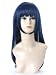 FENGSHANG Naruto Hyuuga Hinata Long Cosplay Wigs 31 Inches Blue