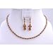NSC593 Smoked Topaz Lite & Dark Swarovski Crystals Necklace Set Jewlery Swarovski Crystals Genuine Swarovski Brown Crystals Jewelry Set