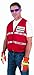 MCR Safety - 611ICV204 ICV204 Incident Command Polyester/Cotton Safety Vest with 1-Inch White Reflective Stripe, Red