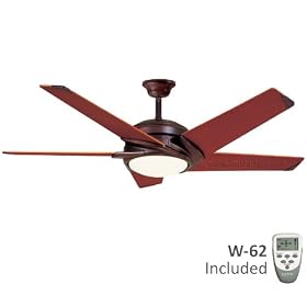 Casablanca Fans 3232A 53" Stealth Contemporary Copper Ceiling Fan w/ Light, Remote & B32-DC Blades