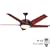 Casablanca Fans 3232A 53" Stealth Contemporary Copper Ceiling Fan w/ Light, Remote & B32-DC Blades