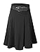 NE PEOPLE Office High Waisted Flare Pleated Knee A-Line Skirt with Belt