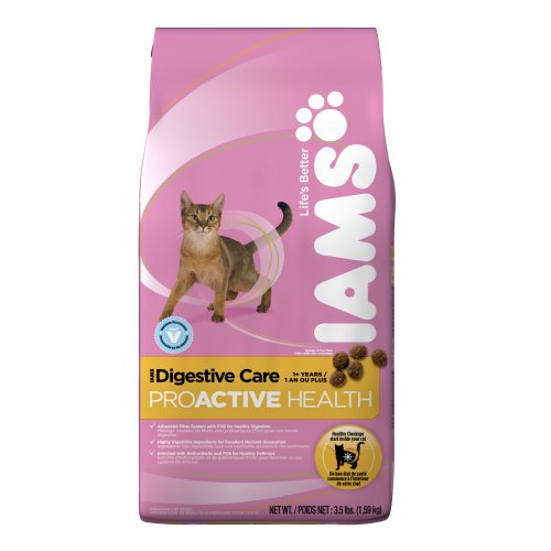 IAMS Digestive Care Proactive Health Dry Cat Food, 3.5-Pound Bags (Pack of 5)