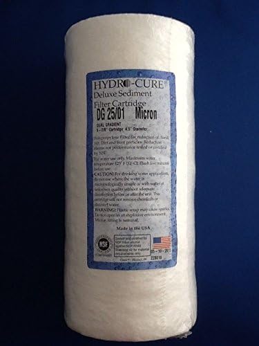 HYDRO CURE DELUXE DG 25/01 BIG BLUE 10"x4.5" REPLACEMENT FILTERS CARTRIDGES SEDIMENT FILTER NSF CERTIFIED