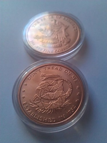 Don't Tread on Me 1 Ounce Copper Coins-2 Pack