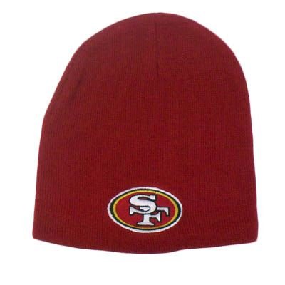 NFL San Francisco 49ers Cuffless Beanie Knit Toque Skully Hat Acrylic Adult Red