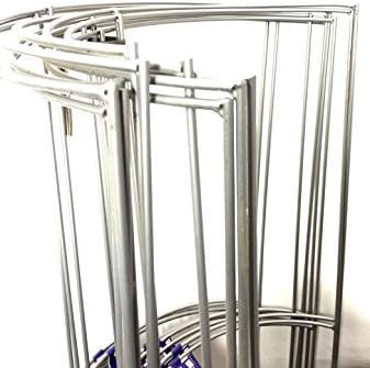 20 Pack - Smart 38" Tall Heavy Duty opened Half Ring (38" Tall &amp; 16" Wide &amp; 2 Half Ring &amp; Long leg) Grow Tomato Cage, Plant Support, Trellis (Silver)