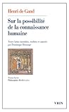 Sur La Possibilite De La Connaissance Humaine (Translatio)