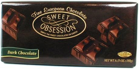 Sweet Obsession Fine European Chocolate Dark Chocolate 6.35 Oz.