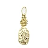 Aloha Hawaii Pineapple Pendant in 14K Yellow Gold - Medium