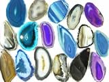 Thin Sliced Drilled Brazilian Agate One Pound 1.5-3 Inch Size