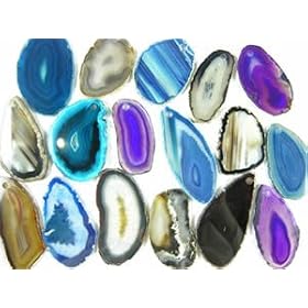 Thin Sliced Drilled Brazilian Agate One Pound 1.5-3 Inch Size