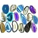 Thin Sliced Drilled Brazilian Agate One Pound 1.5-3 Inch Size
