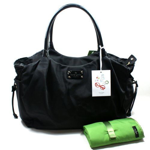 Kate Spade Stevie Baby Bag Basic Nylon Black Diaper Bag (Black) 