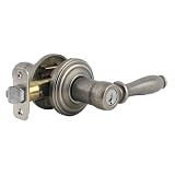 Kwikset 97402-531 Signatures Ashfield SmartKey Entry Lever, Rustic Pewter