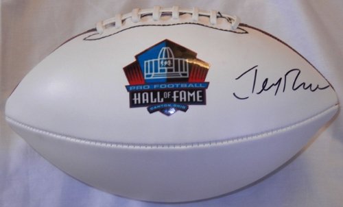 Jerry Rice Autographed Hall of Fame Logo Football W/PROOF, Picture of Jerry Signing For Us, Oakland Raiders, Denver Broncos, Mississippi Valley State Delta Devils