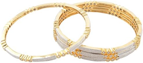 Affinity Indian Jewelry Designer Beautiful american diamond Gold Plated Bangle