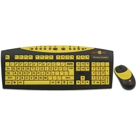 Keys-U-See Wireless Large Print English USB Keyboard with Wireless Mouse Bundle (Black and... by Keys-U-See