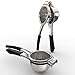 Stainless Steel Kitchen Lemon/Lime Squeezer-Professional Durable Citrus Press-Silicone Grip Handles-Extract Every Drop of Juice-Best Handheld Press for Home Cooks & Restaurant Chefs-FREE LEMON ZESTER