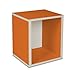 Way Basics Eco Stackable Storage Cube Plus, Cubby Organizer (Tool-Free Assembly and Uniquely Crafted from Sustainable Non Toxic zBoard Paperboard), Orange