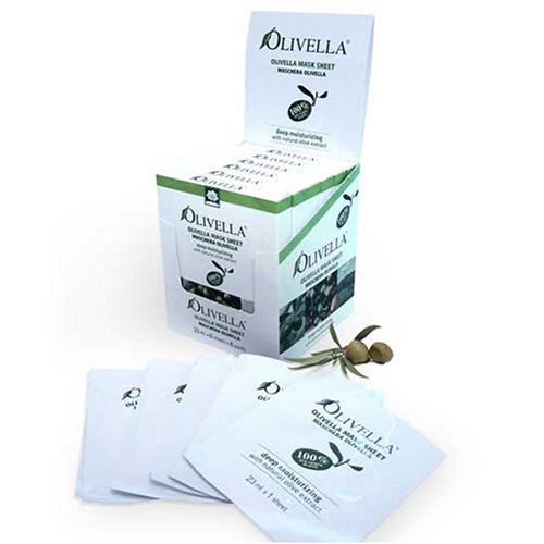Olivella Face Mask Sheet - 100% Virgin Olive Oil 6 Units of 23 Ml Each