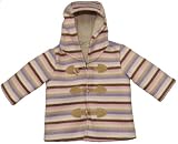 Layette Girl's Pink Striped Hoodie Jacket - Benetton Baby