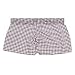  : Houndstooth Black and White Novelty Plaid Check Flannel Cotton Girl Boxers Mini Itty Bitty Shorts 1" Inseam, Covered elastic waist, 100% cotton, available in 5 adult sizes