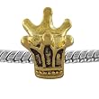 Pandora Style Bead Royal Crown Gold Plated European Charm Bead Fits Pandora Bracelet