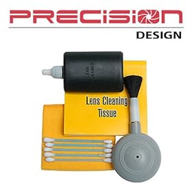 Precision Design 5-Piece Lens Cleaning Kit (Blower Brush/Fluid/Cloth/Tissues/Tips) for Casio Exilim EX-FC100, EX-FS10, EX-H10, EX-S10, EX-S770, EX-S880, EX-V7, EX-V8, EX-Z33, EX-Z75, EX-Z77, EX-Z80, EX-Z85, EX-Z100, EX-Z150, EX-Z200, EX-Z250, EX-280, EX-Z300, EX-Z1050, EX-Z1080, EX-Z9 Compact Digita