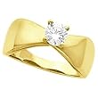 14K Yellow Gold Diamond Solitaire Wedding Set - 0.50 Ct.