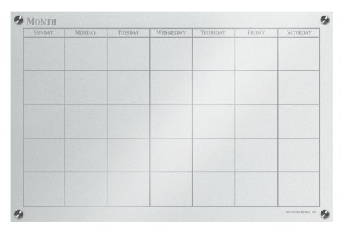 Childrens Toyshop  Toys : Board Dudes 2'x3' Glass-X Frosted Glass Dry Erase/Calendar Board (46008UA-1)