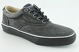 Sperry Top Sider Striper Laceless New Athletic Sneakers Shoes Black Mens