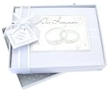 White Cotton Cards Wedding Bliss Honeymoon Album, Small, Rings