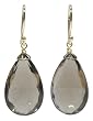 14k Yellow Gold Smoky Quartz Briolette Earrings