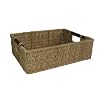 BRAND NEW SEAGRASS STORAGE BASKET WITH WOOD HANDLES LARGE