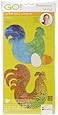 AccuQuilt Go! It Fits! Fabric Cutting Dies: Folk Art Fowl