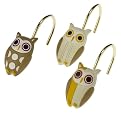 Hoot Shower Hooks - Brown Multicolor