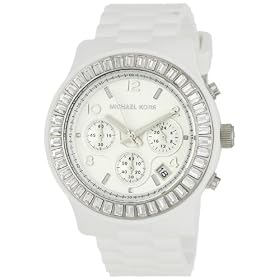 Michael Kors MK5396 'Runway' Silicone & Baguette Watch