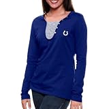NFL Cutter & Buck Indianapolis Colts Women's Dulcet Long Sleeve Henley T-Shirt - Royal Blue (Medium)