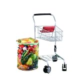 Mommy & Me Grocery Shopping Cart Kids pretend play with Bag of 59 Pcs Play Food