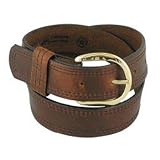 Brighton Oil Tan X Stitch Casual Belt, Sizes 36-56