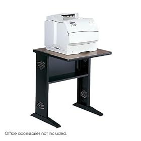 Safco 1934 Mahogany or Medium Oak- reversible Reversible Top Fax/Printer Stand