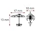 Charisma 1 Pair Mens Stainless Steel Sword Cross Stud Earrings Screw on Back Earrings
