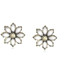 Betsey Johnson "Girlie Grunge" Faceted Bead Flower Stud Earrings