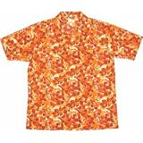 Size【M】A BATHING APE(ア ベイシング エイプ) ハイビスカス柄アロハシャツ オレンジ【オレンジ】【新品】