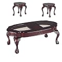 Occasional 3-pc. Table Set - Cherry/ Glass