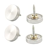 uxcell スクリュー釘　4本　家具ミラー　ミラーネイル　18mm　トーン　キャップ　スクリュー　釘　インテリア