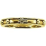 14K Yellow Gold Rosary Ring - Man's Ring