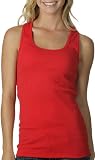 Ladies' Rib Racerback Longer Length Tank Top