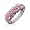 Eve's Addiction Sparkling Pink and Diamond CZ Sterling Silver Ring, 5